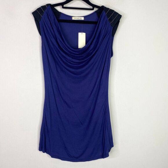New Arden B Draped Scoop Neck Blouse Women's Size Small - Picture 1 of 7